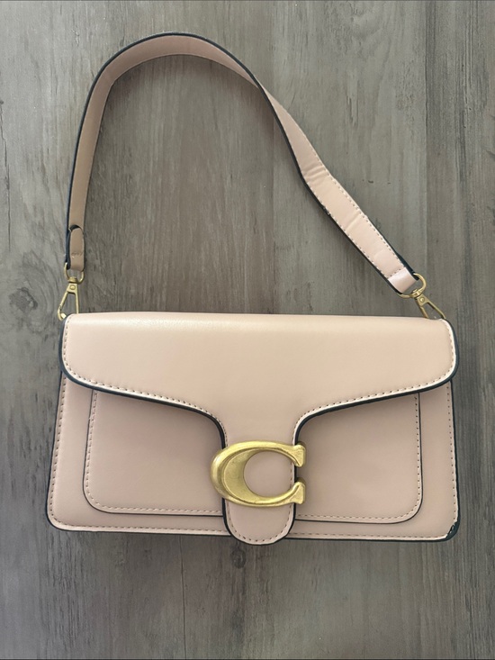 Coach Handbags - Not crossbody Pale Pink Leather Shoulder Bag with Gold C Hardware not original